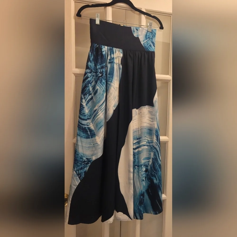 Aleeza Elegant Aruba Ocean A-Line Skirt- STUNNING!! SOLD OUT ON WEBSITE!! - Picture 9 of 12